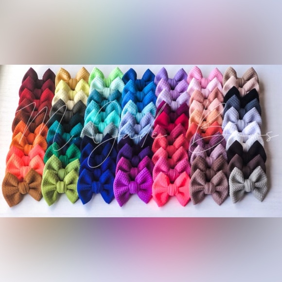 Single 3” bows - clips 71 colors